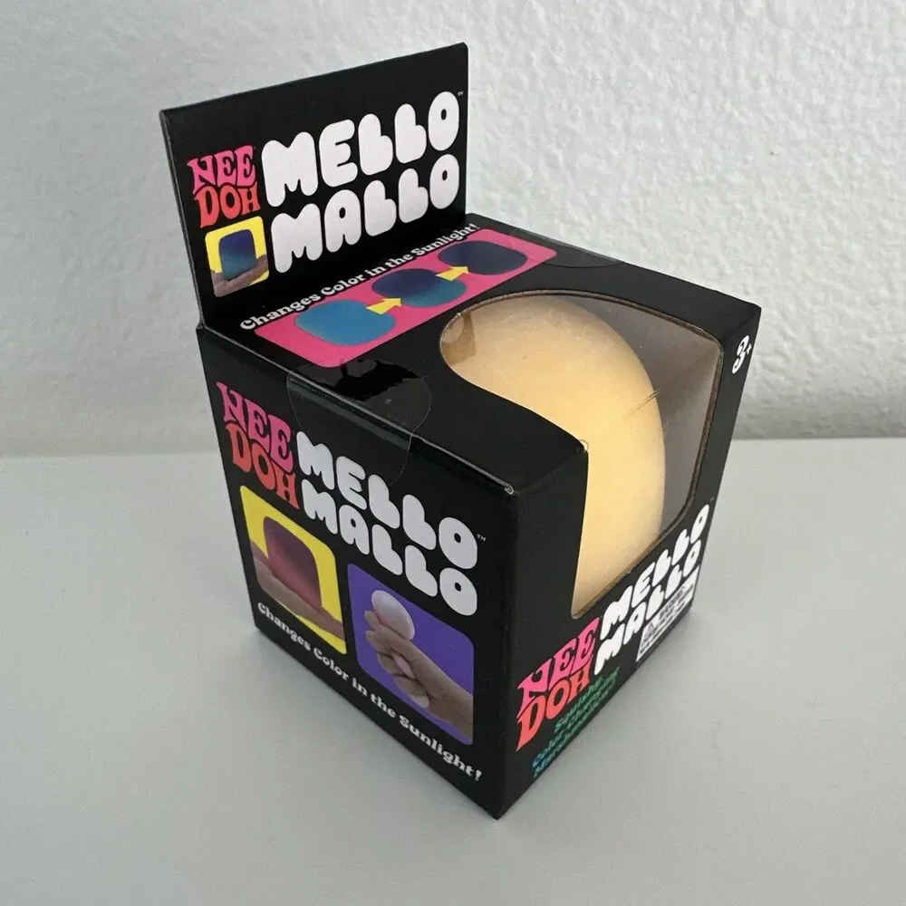 AUTHENTIC NEEDOH Mello Mallo Color Changing Squishy Nee Doh Mellow Mallow Yellow